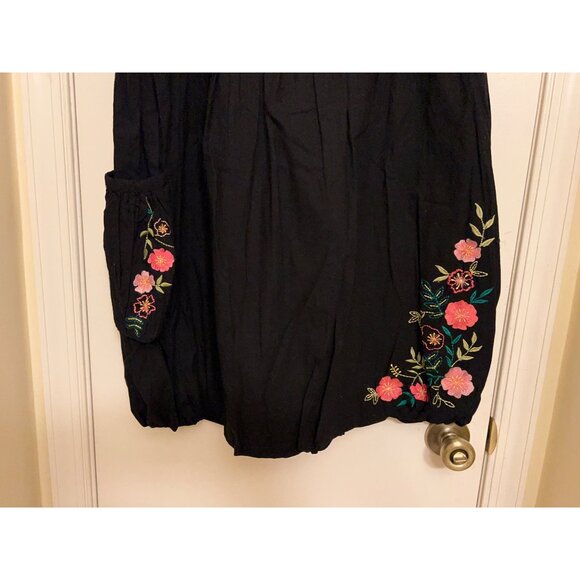 Flowers Floral/Womens/NWT Skirt/Puff Skirt/Stretch Black XL - Picture 3 of 15